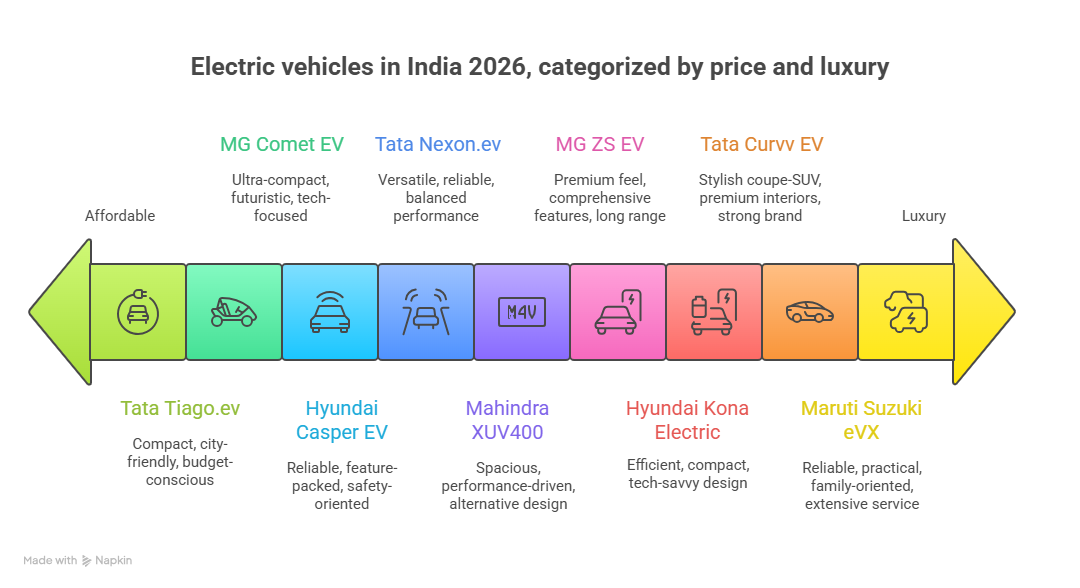 Best Electric Vehicles in India 2026: Top Rated EVs